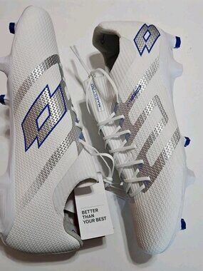 Lotto Men Maestro 300 VI FG Soccer Cleat Size 13 White Silver Metal 221343-1GN